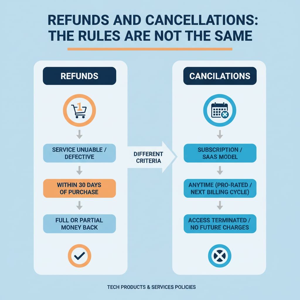 Refunds and Cancellations: The Rules Are Not the Same