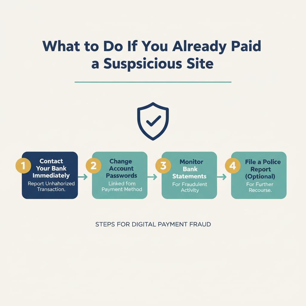 What to Do If You Already Paid a Suspicious Site