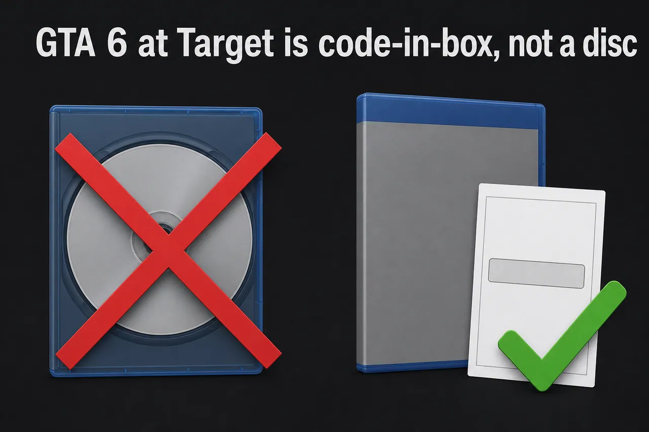 GTA 6 at Target is code-in-box, not a disc