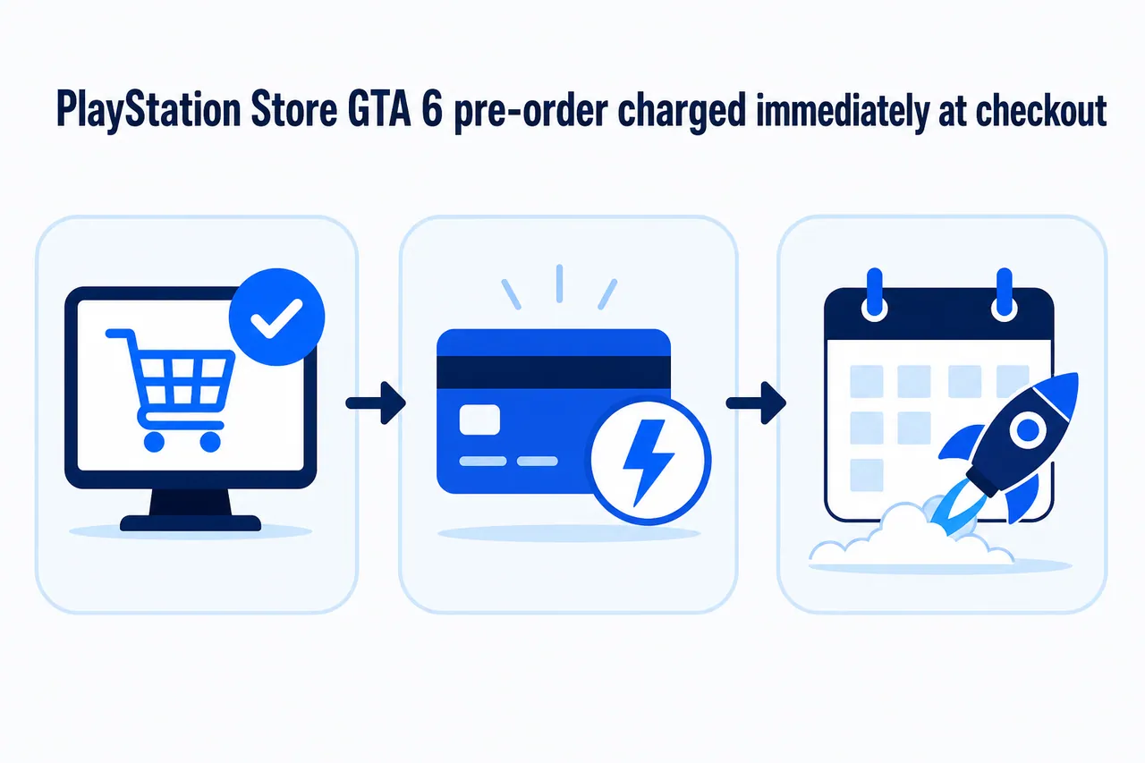 PlayStation Store GTA 6 pre-order charged immediately at checkout