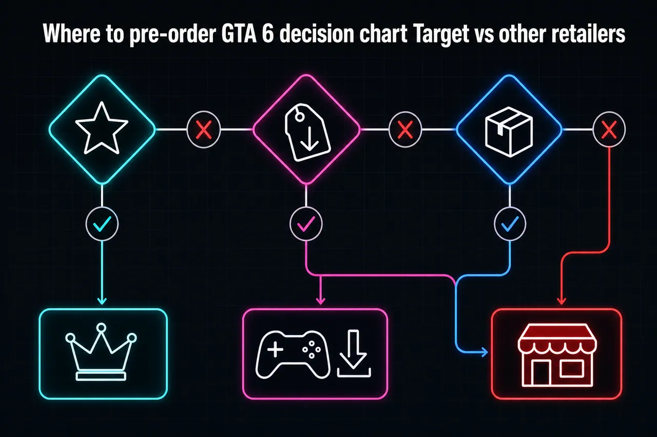 Where to pre-order GTA 6 decision chart Target vs other retailers